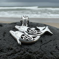 Always Together Celtic Dolphin Necklace in Sterling Silver
