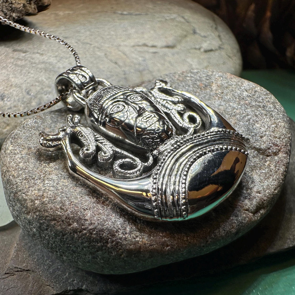 Hunt Master Cernunnos Necklace in Sterling Silver