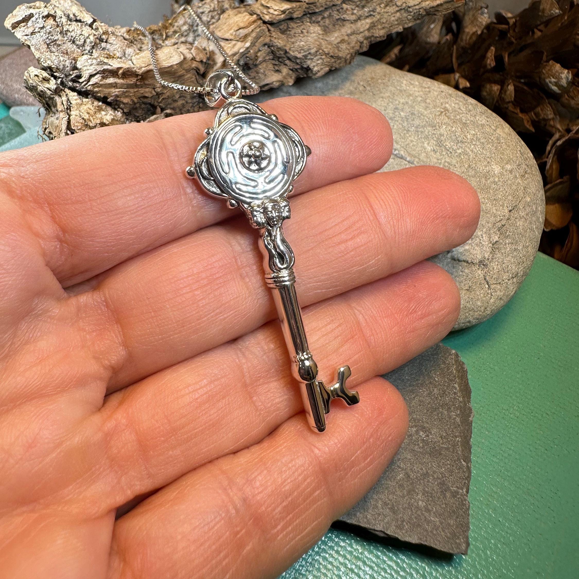 Hecate Key Necklace in Sterling Silver