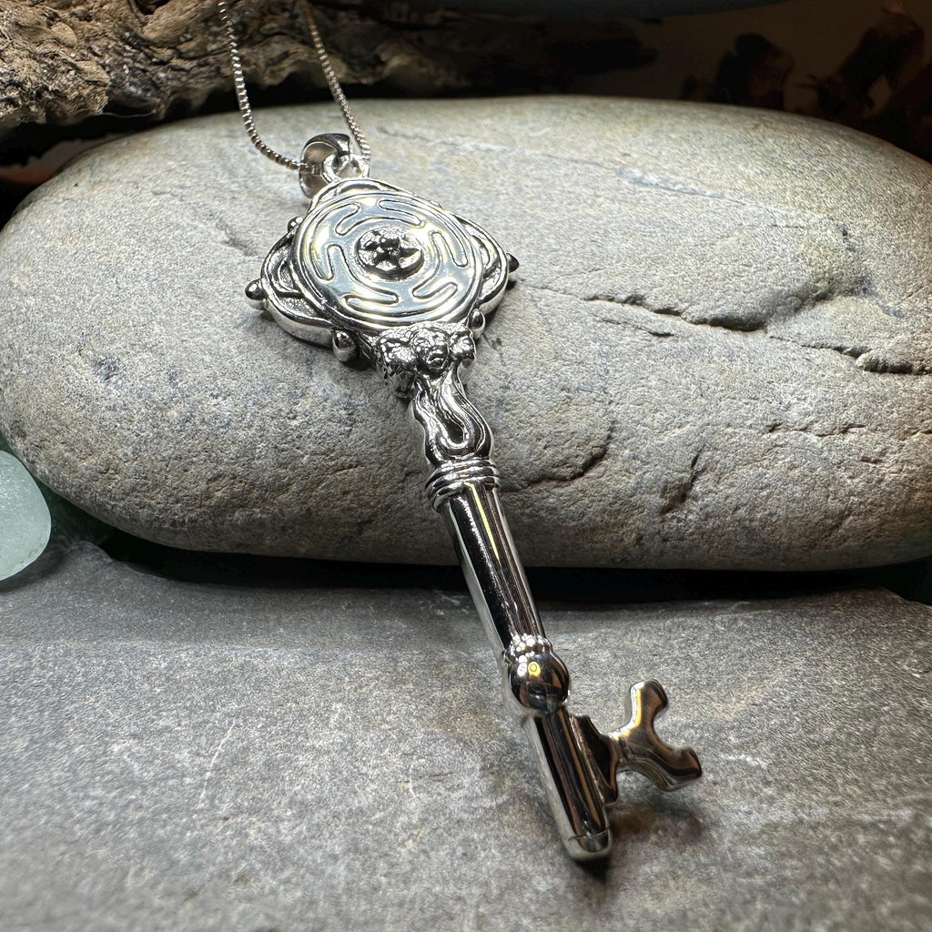 Hecate Key Necklace in Sterling Silver