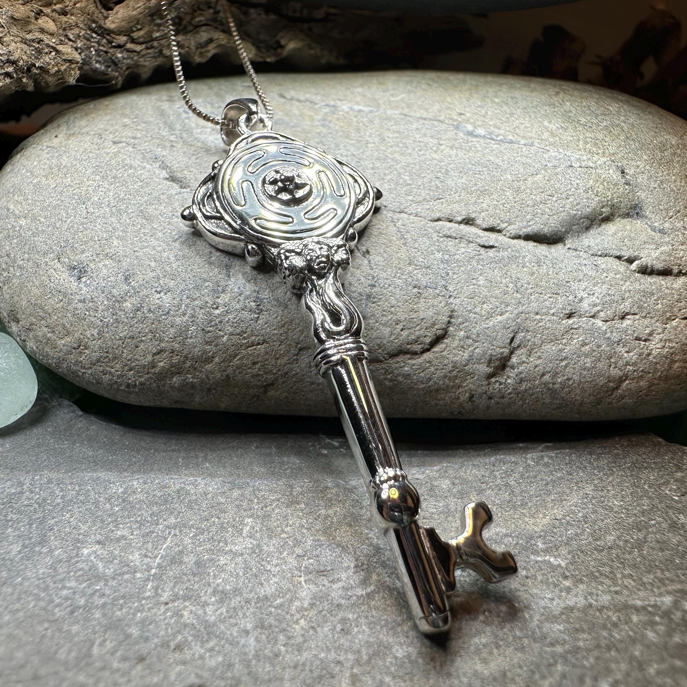 Hecate Key Necklace in Sterling Silver