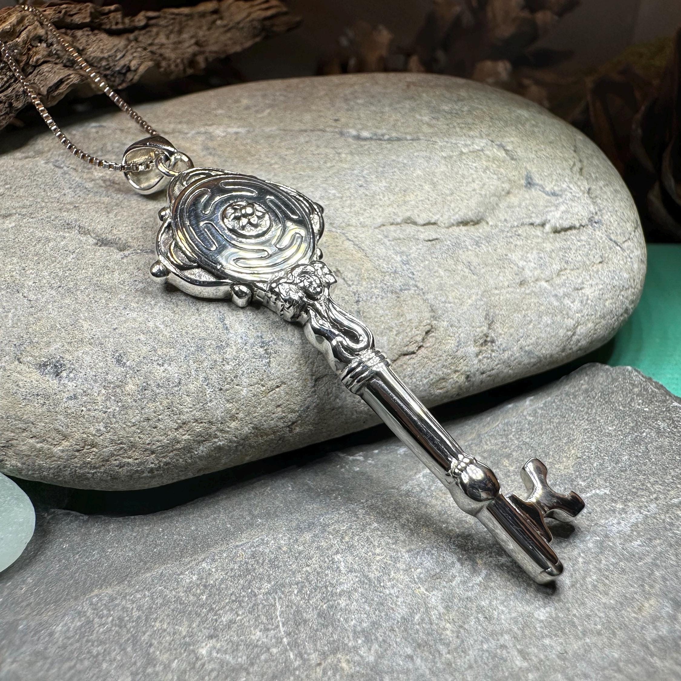 Hecate Key Necklace in Sterling Silver