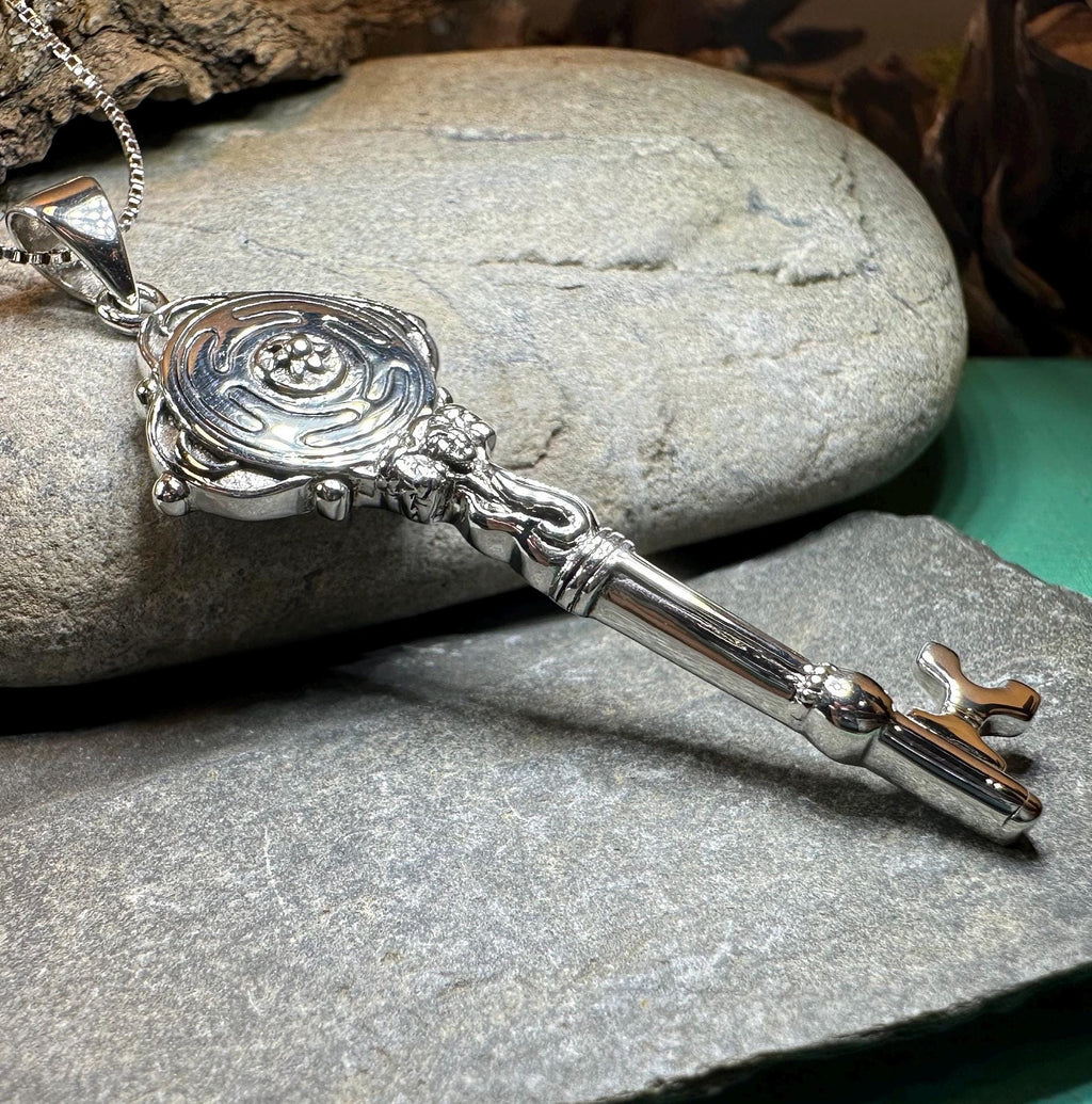 Hecate Key Necklace in Sterling Silver
