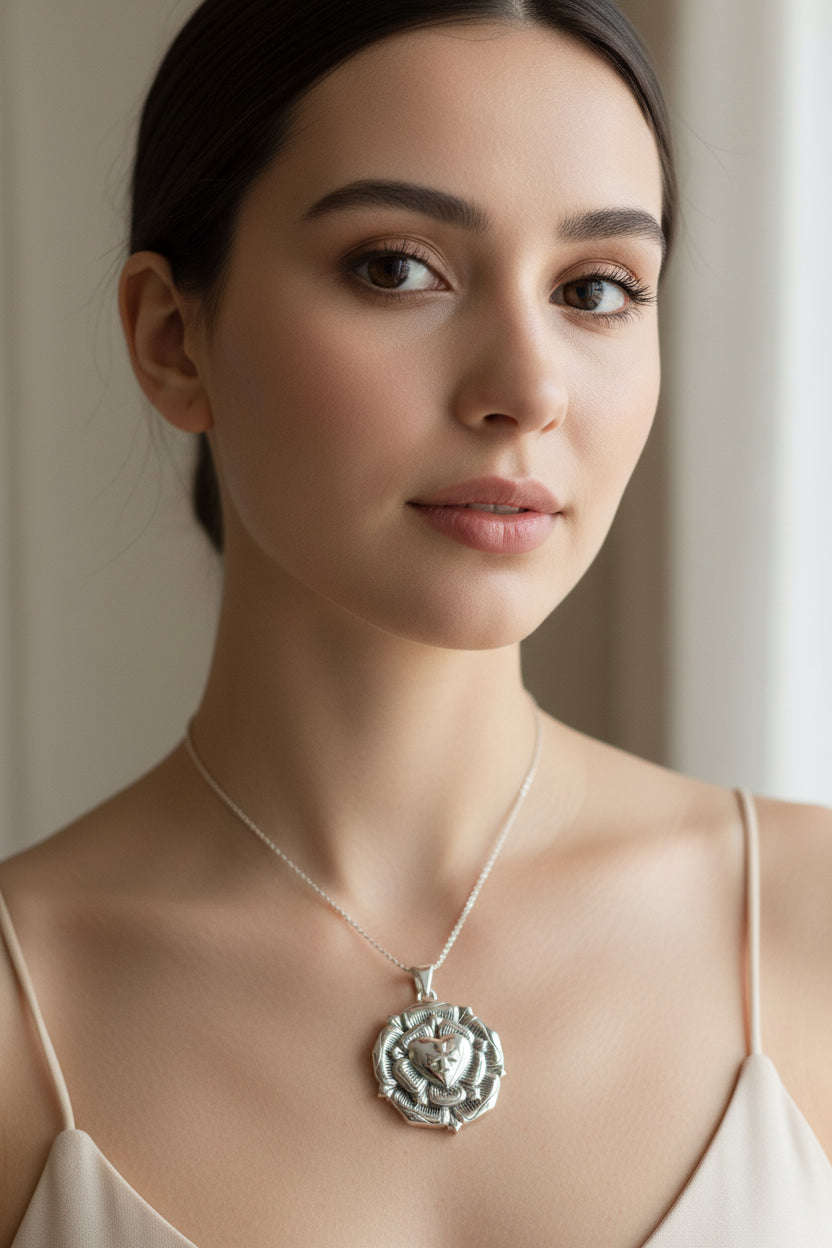 Celtic Rose Cross Necklace