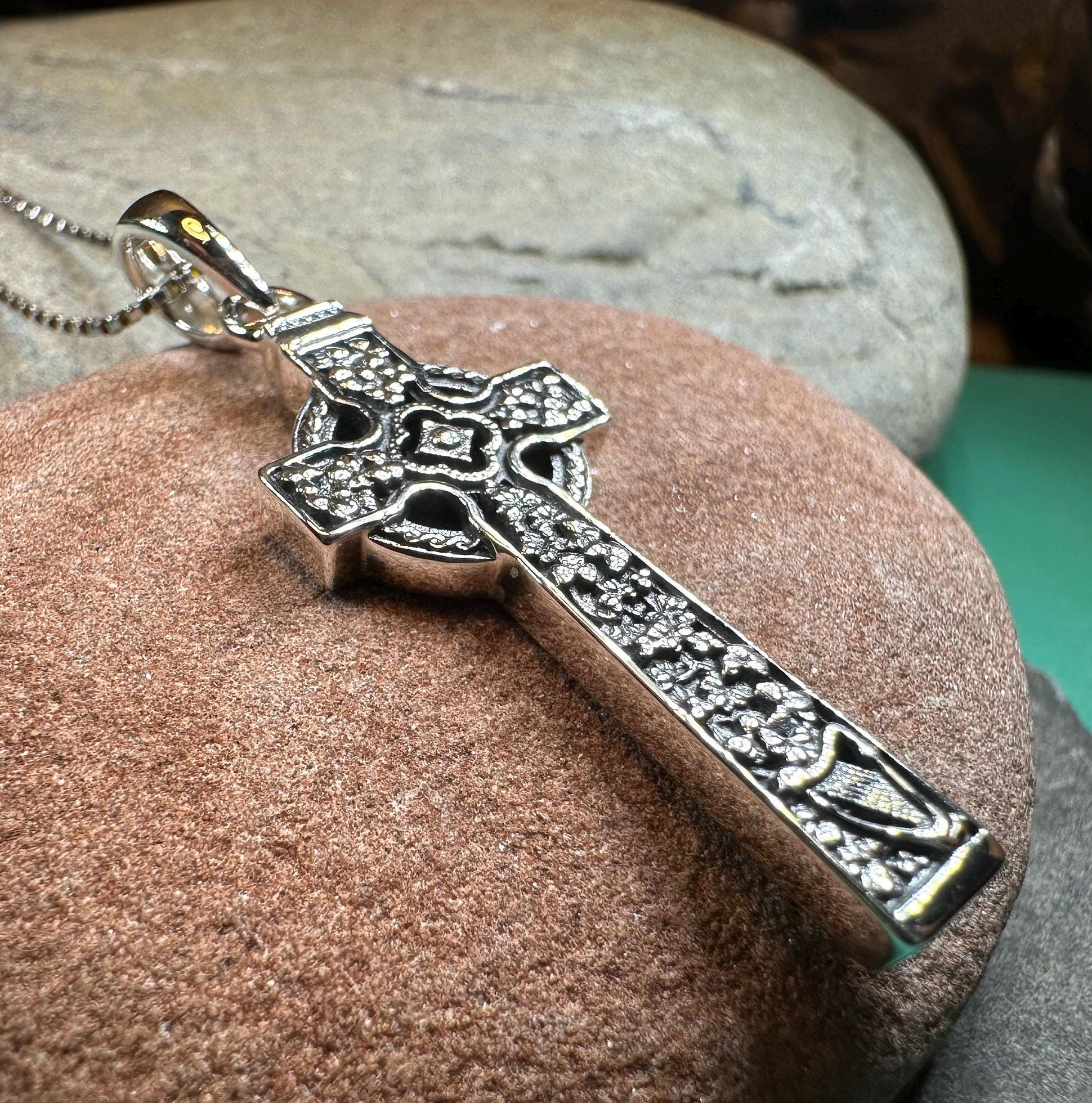 The Quinn Irish Harp Celtic Cross Necklace