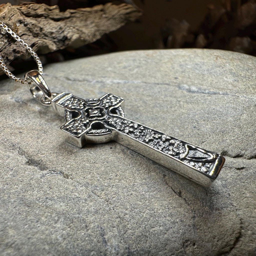 The Quinn Irish Harp Celtic Cross Necklace