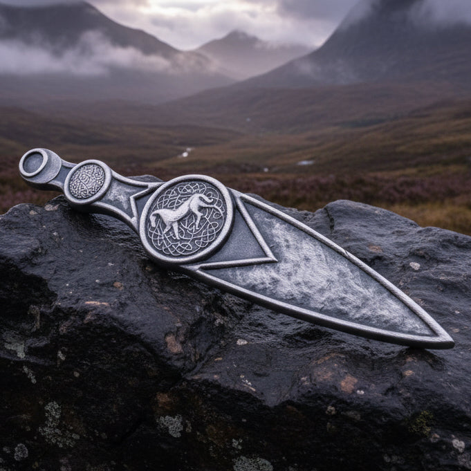 Celtic Horse Kilt Pin - Handmade in Scotland