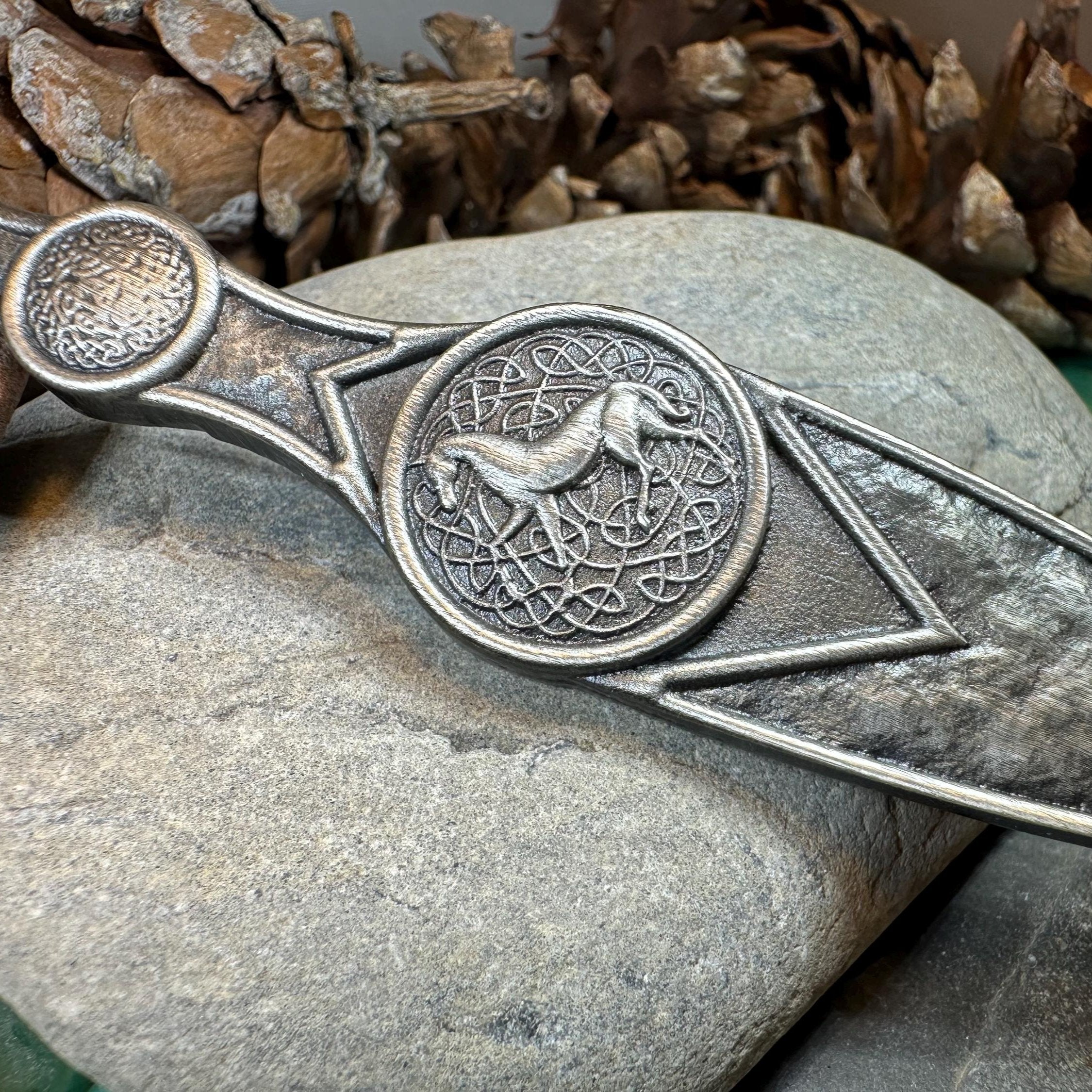 Celtic Horse Kilt Pin - Handmade in Scotland