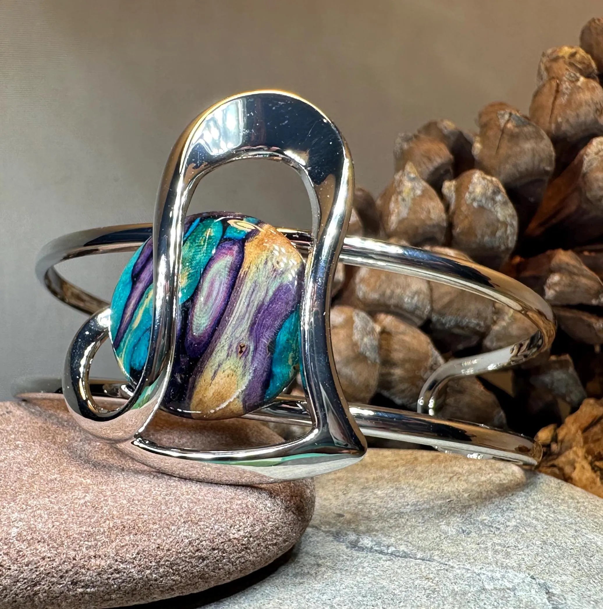 Heathergems Heart Scottish Bracelet - Handmade in Scotland