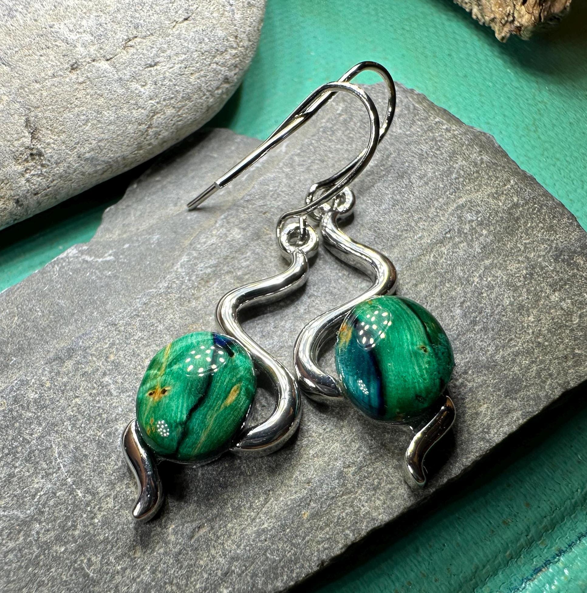 Heathergems Celtic Wiggle Earrings - Handmade in Scotland