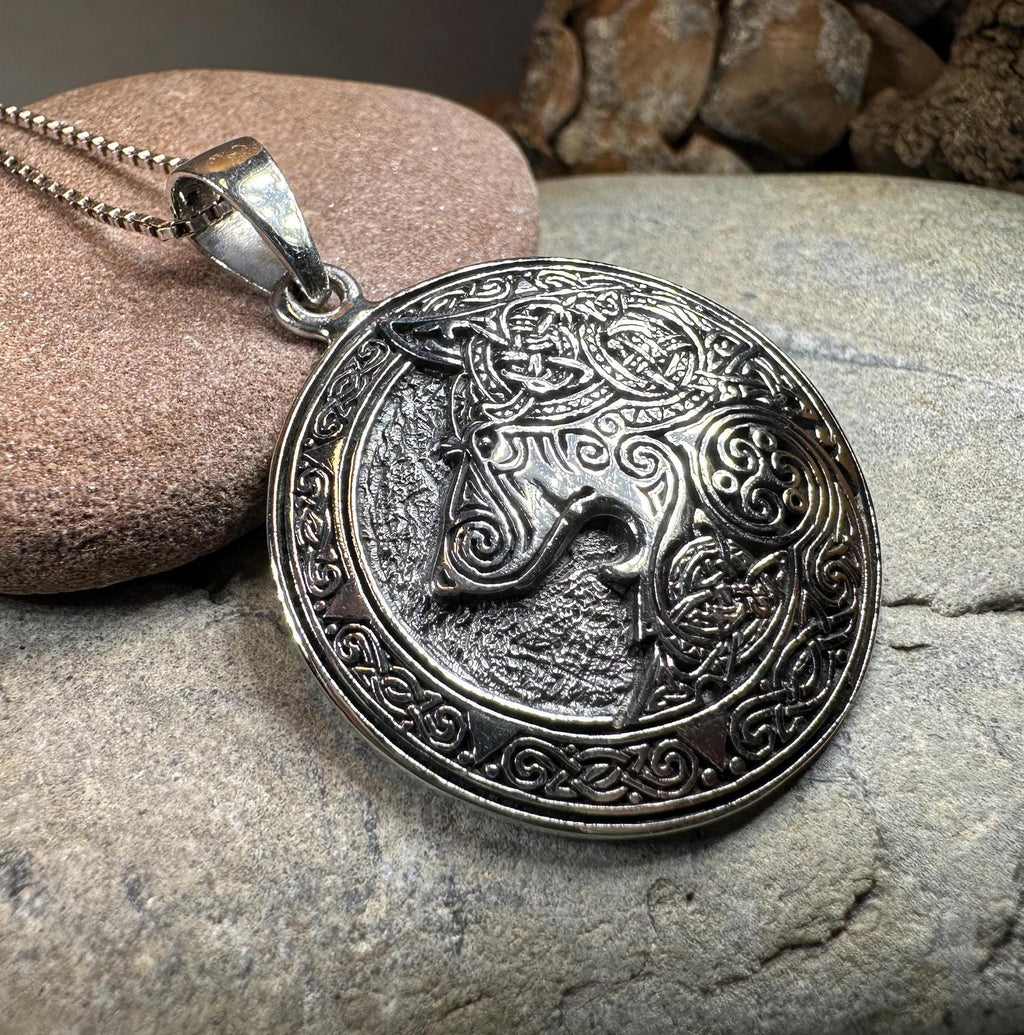 Forest Shadow Wolf Necklace