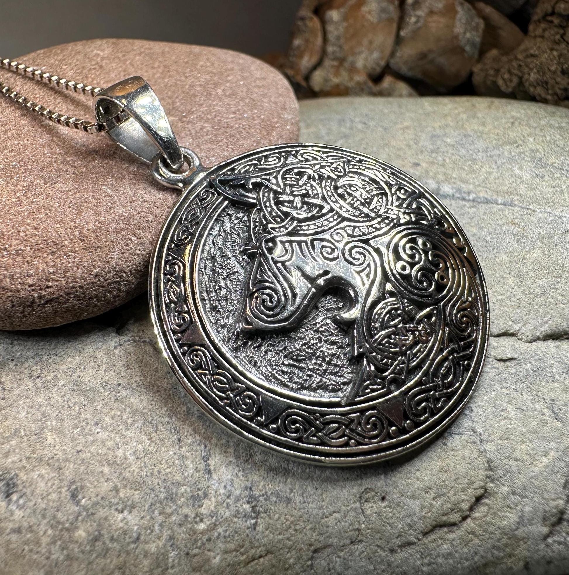 Forest Shadow Wolf Necklace