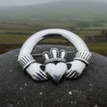 Emblem Pewter Irish Claddagh Brooch
