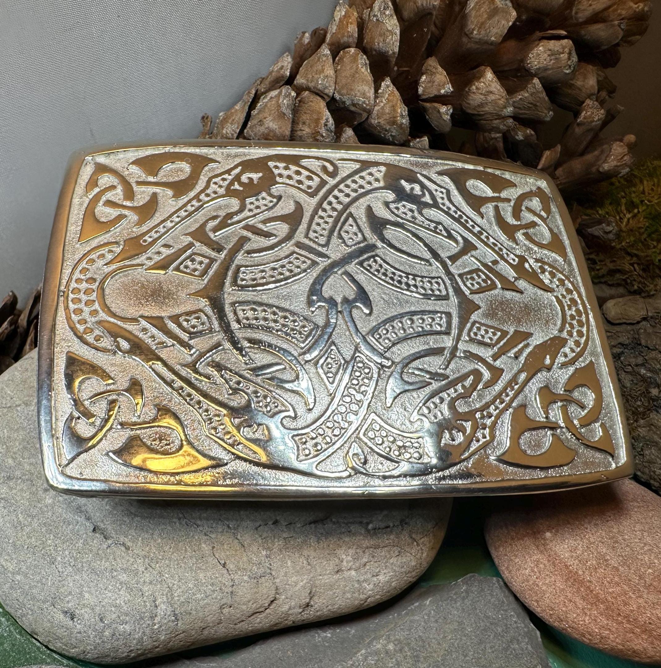 Celtic Viking Kilt Belt Buckle - Handmade in Scotland