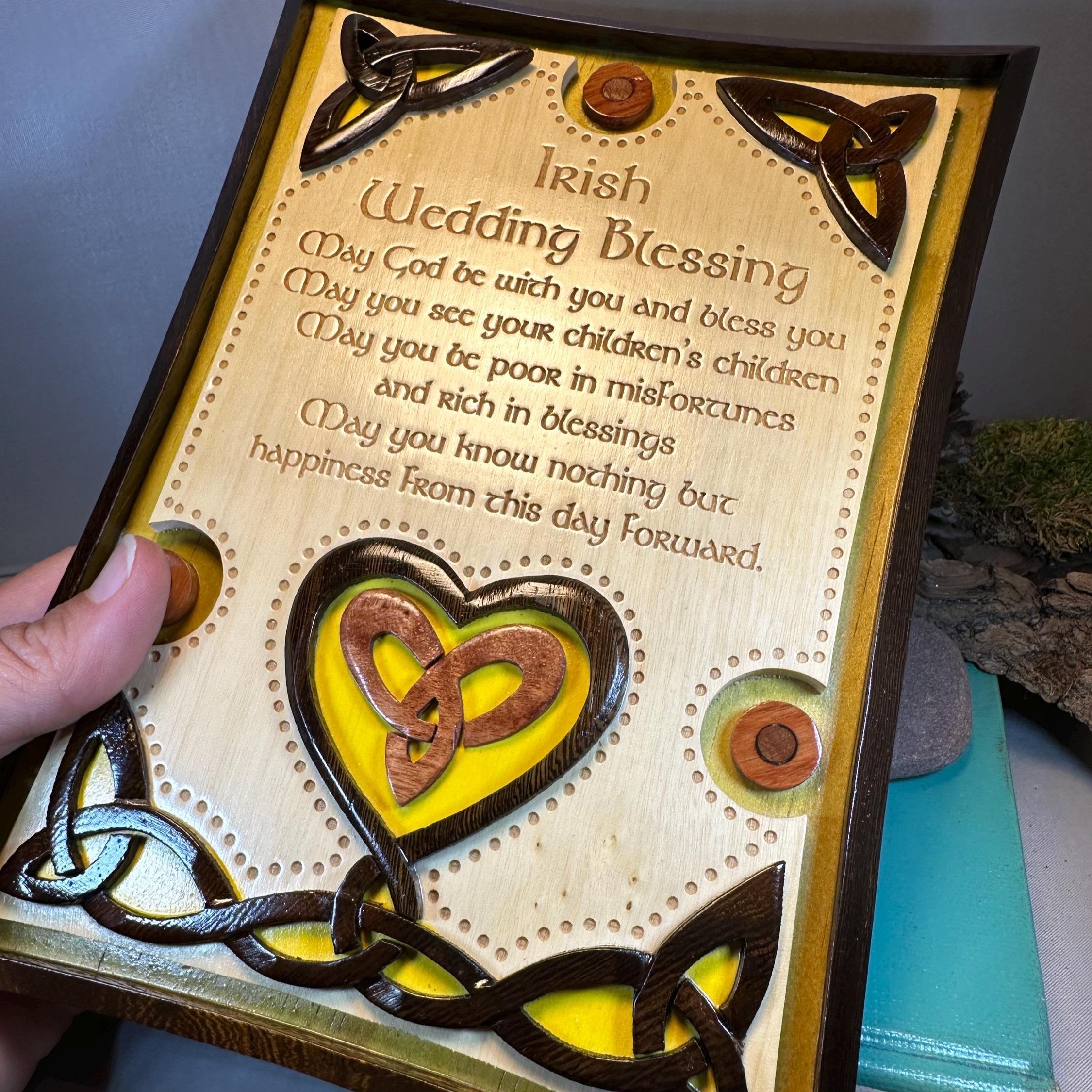 Wooden Irish Wedding Blessing Wall Plaque