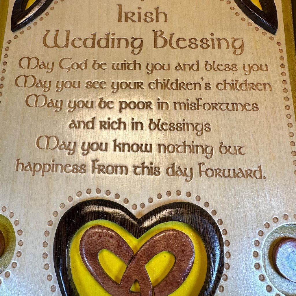 Wooden Irish Wedding Blessing Wall Plaque