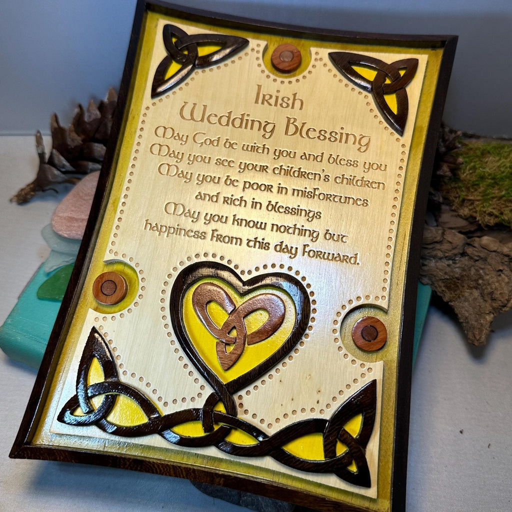 Wooden Irish Wedding Blessing Wall Plaque