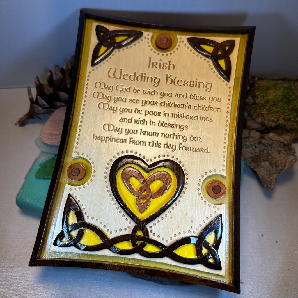 Wooden Irish Wedding Blessing Wall Plaque