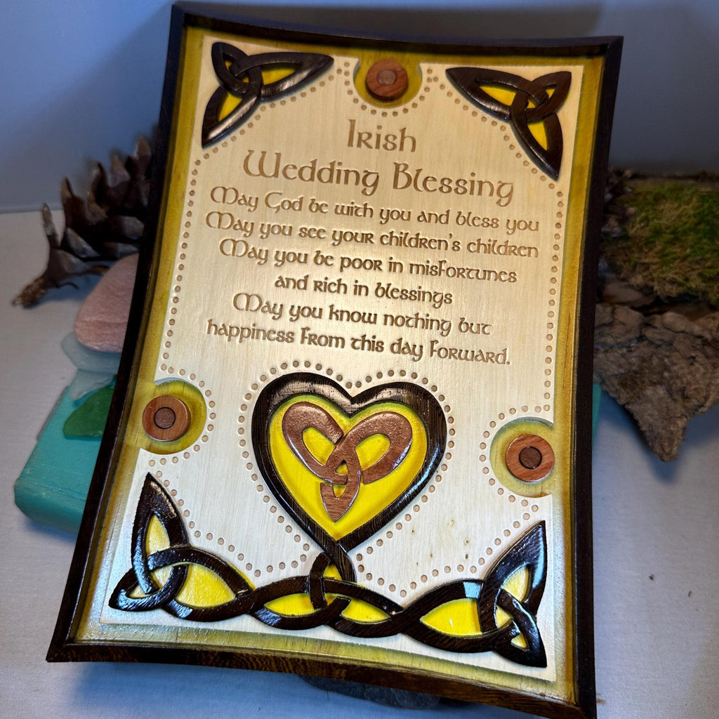 Wooden Irish Wedding Blessing Wall Plaque