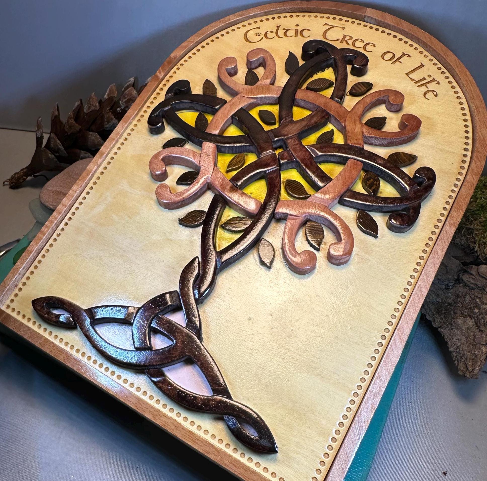 Wooden Celtic Tree of Life Wall Plaque