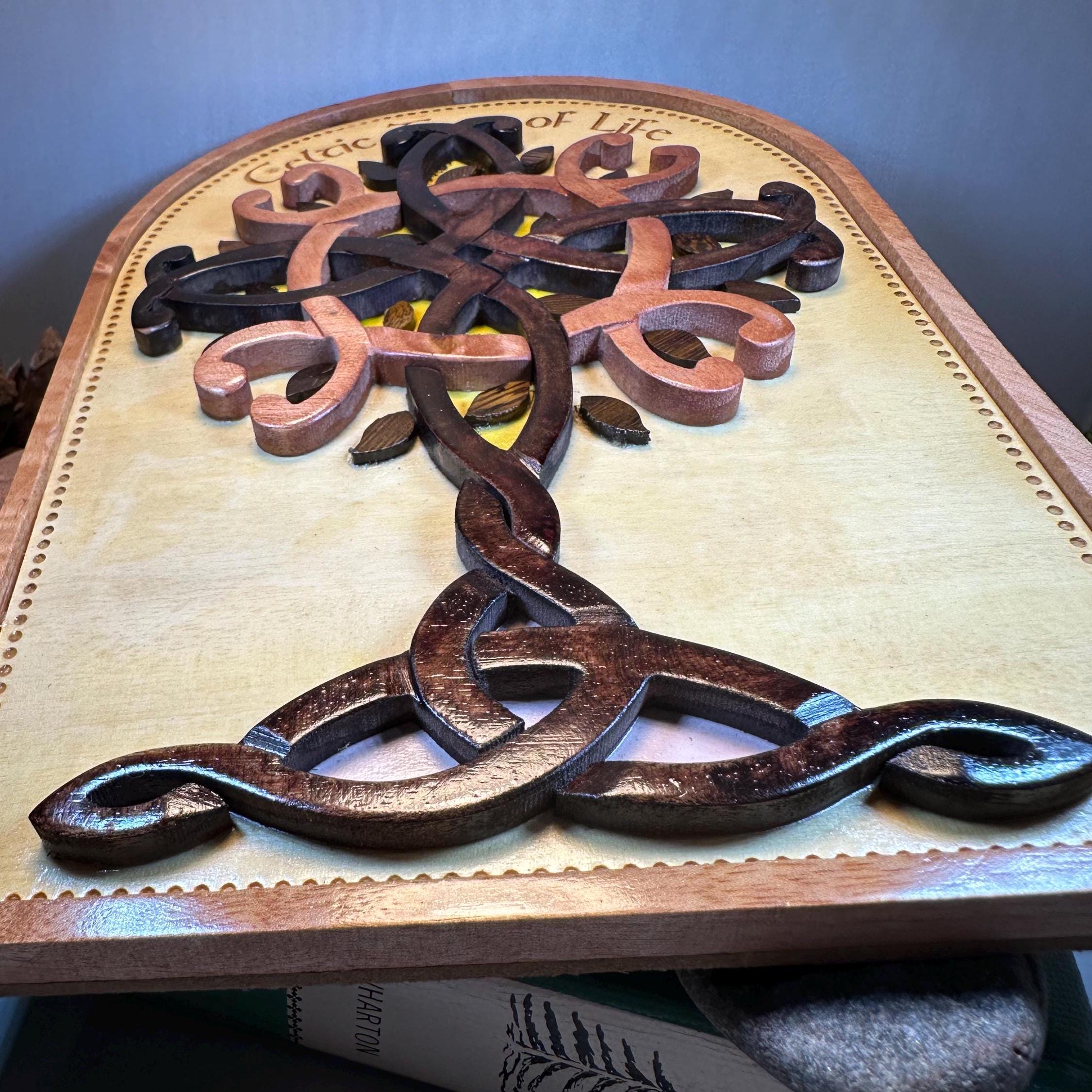 Wooden Celtic Tree of Life Wall Plaque