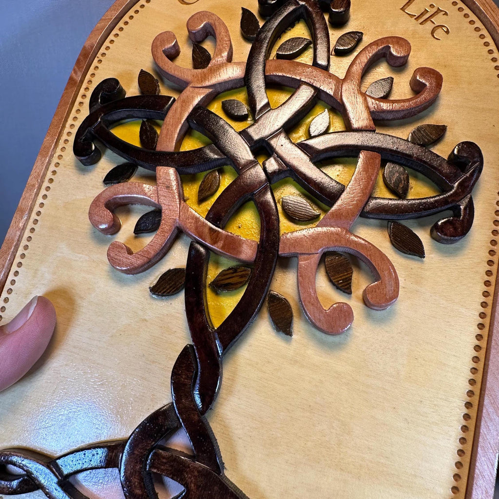 Wooden Celtic Tree of Life Wall Plaque