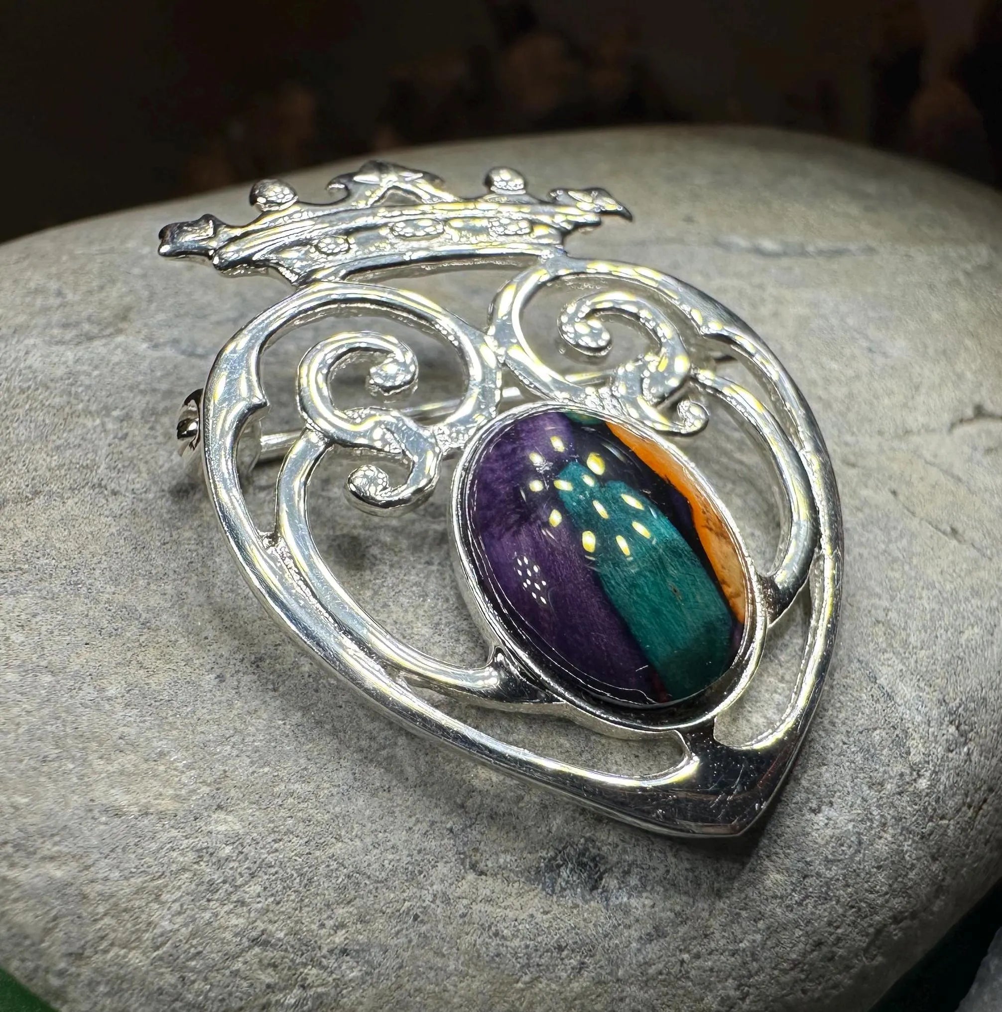 Heathergems Luckenbooth Brooch - Handmade in Scotland