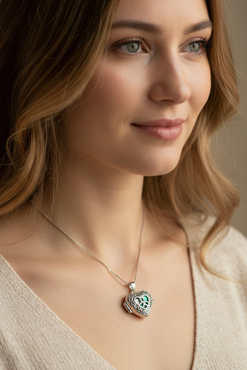 Adoration Trinity Knot Locket Necklace