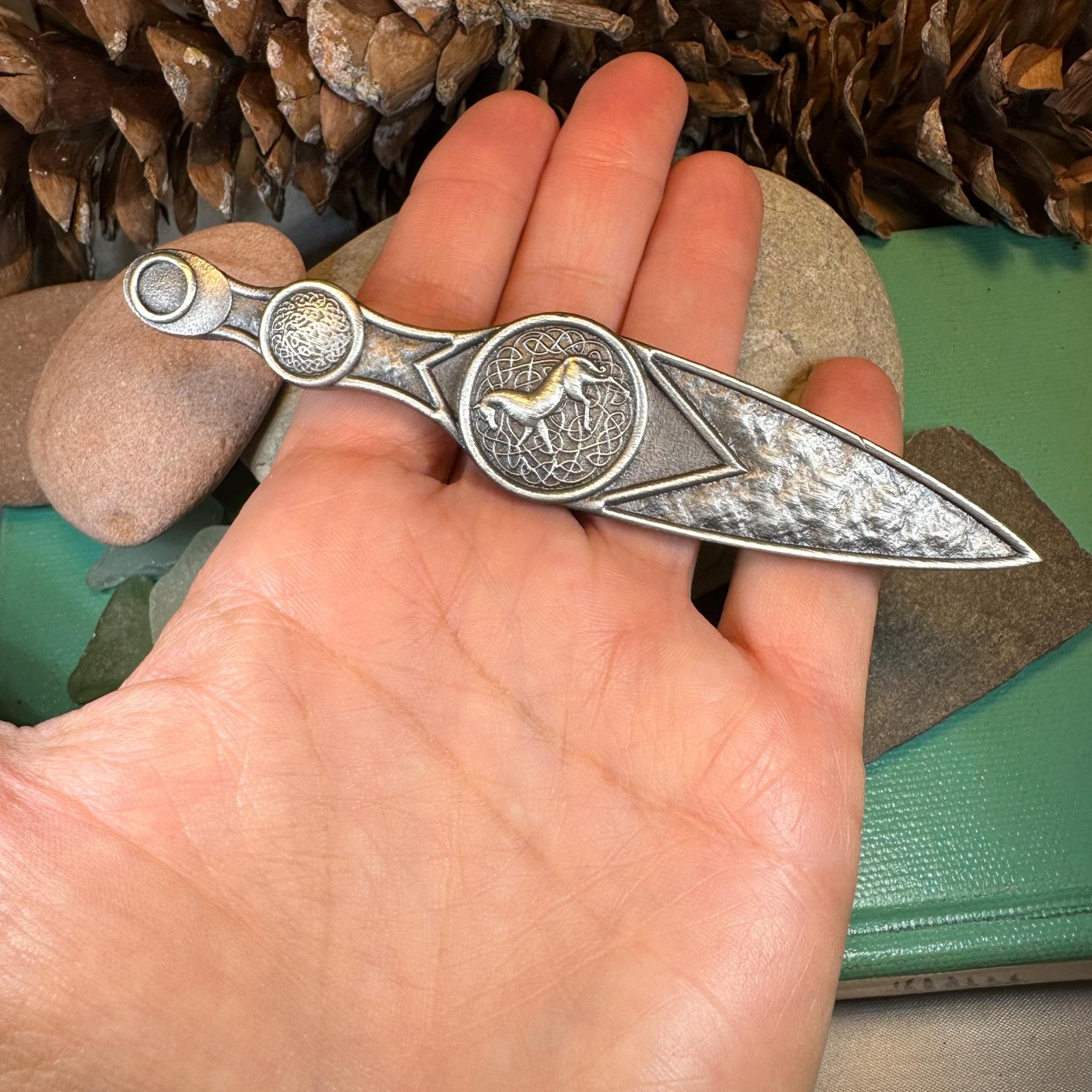 Celtic Horse Kilt Pin - Handmade in Scotland
