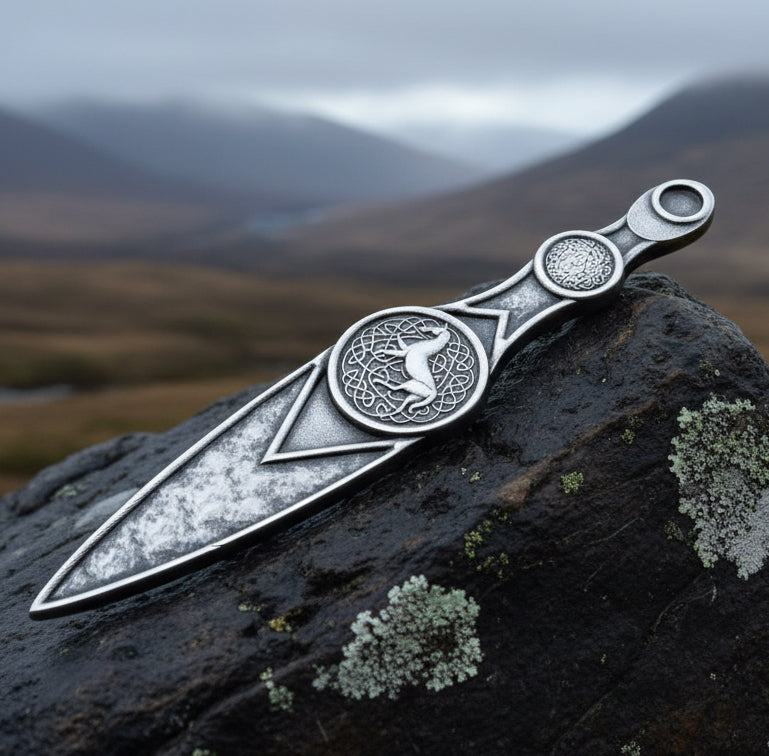 Celtic Horse Kilt Pin - Handmade in Scotland