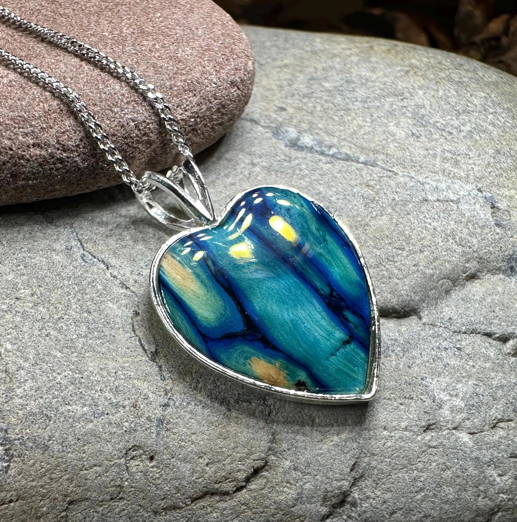 Scottish Heathergems Heart Necklace - Handmade in Scotland