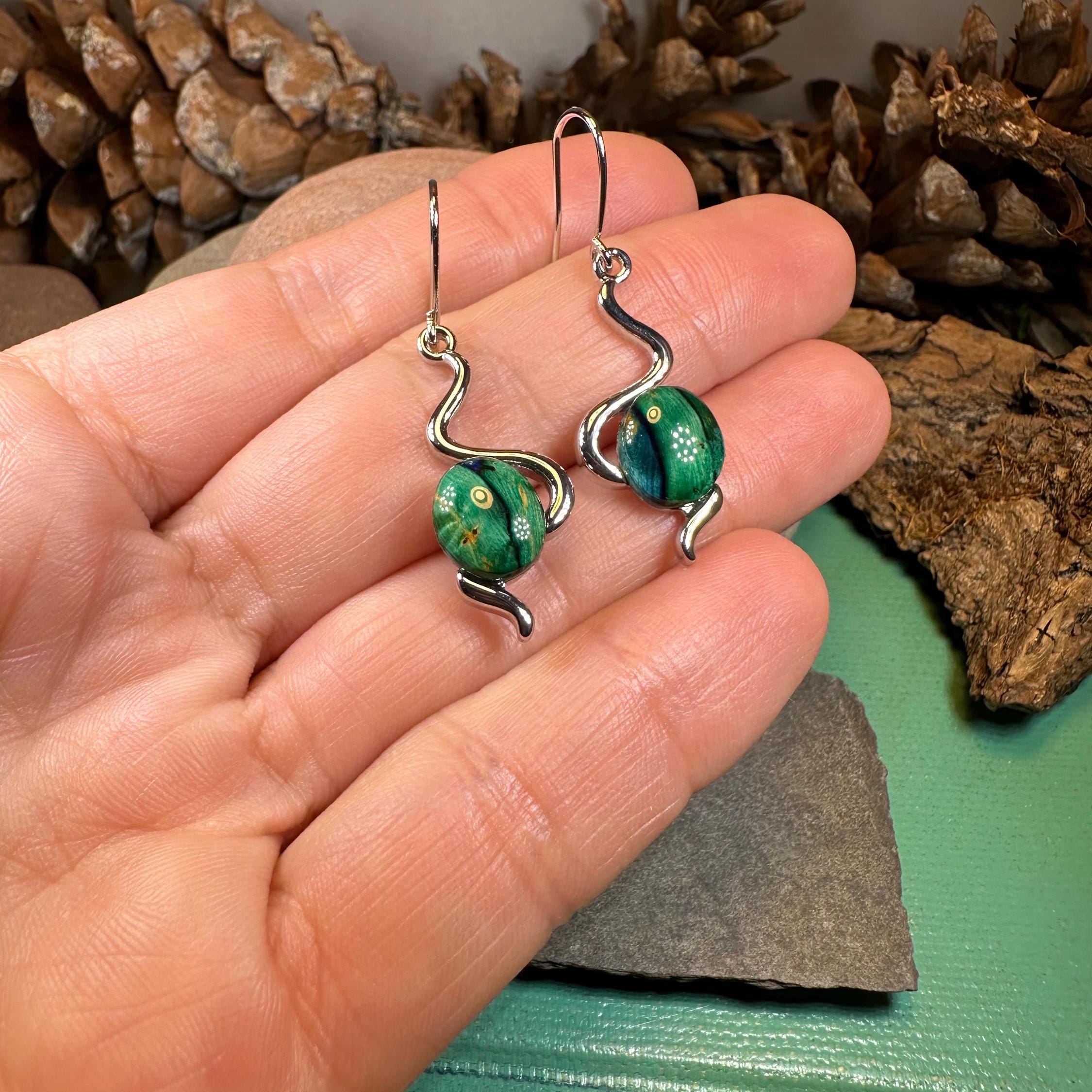 Heathergems Celtic Wiggle Earrings - Handmade in Scotland