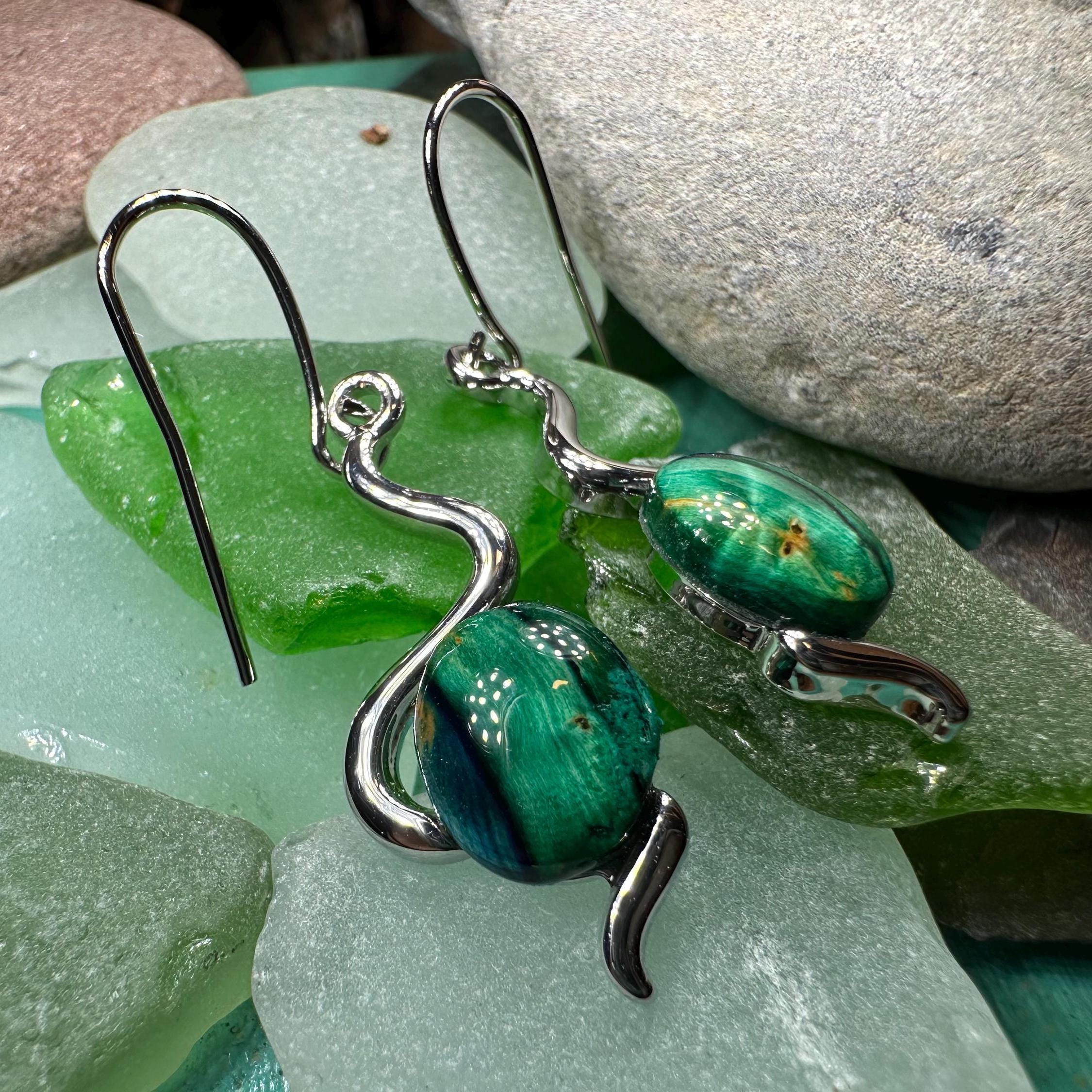 Heathergems Celtic Wiggle Earrings - Handmade in Scotland