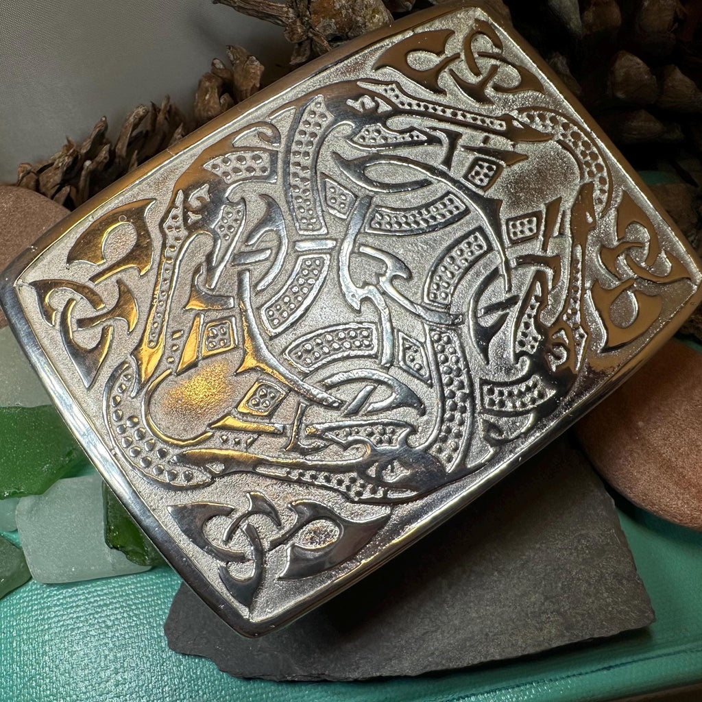 Celtic Viking Kilt Belt Buckle - Handmade in Scotland