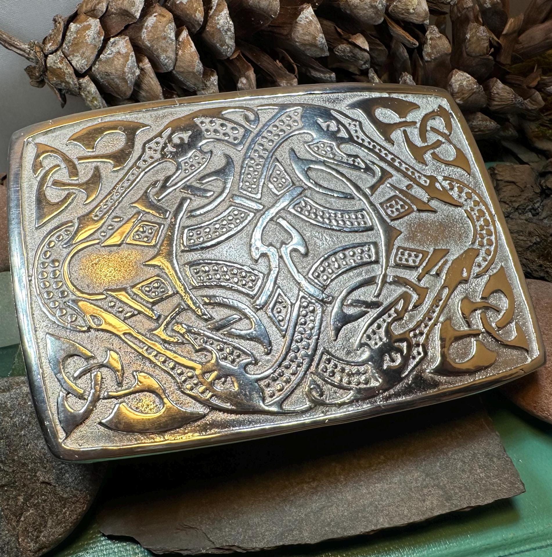 Celtic Viking Kilt Belt Buckle - Handmade in Scotland