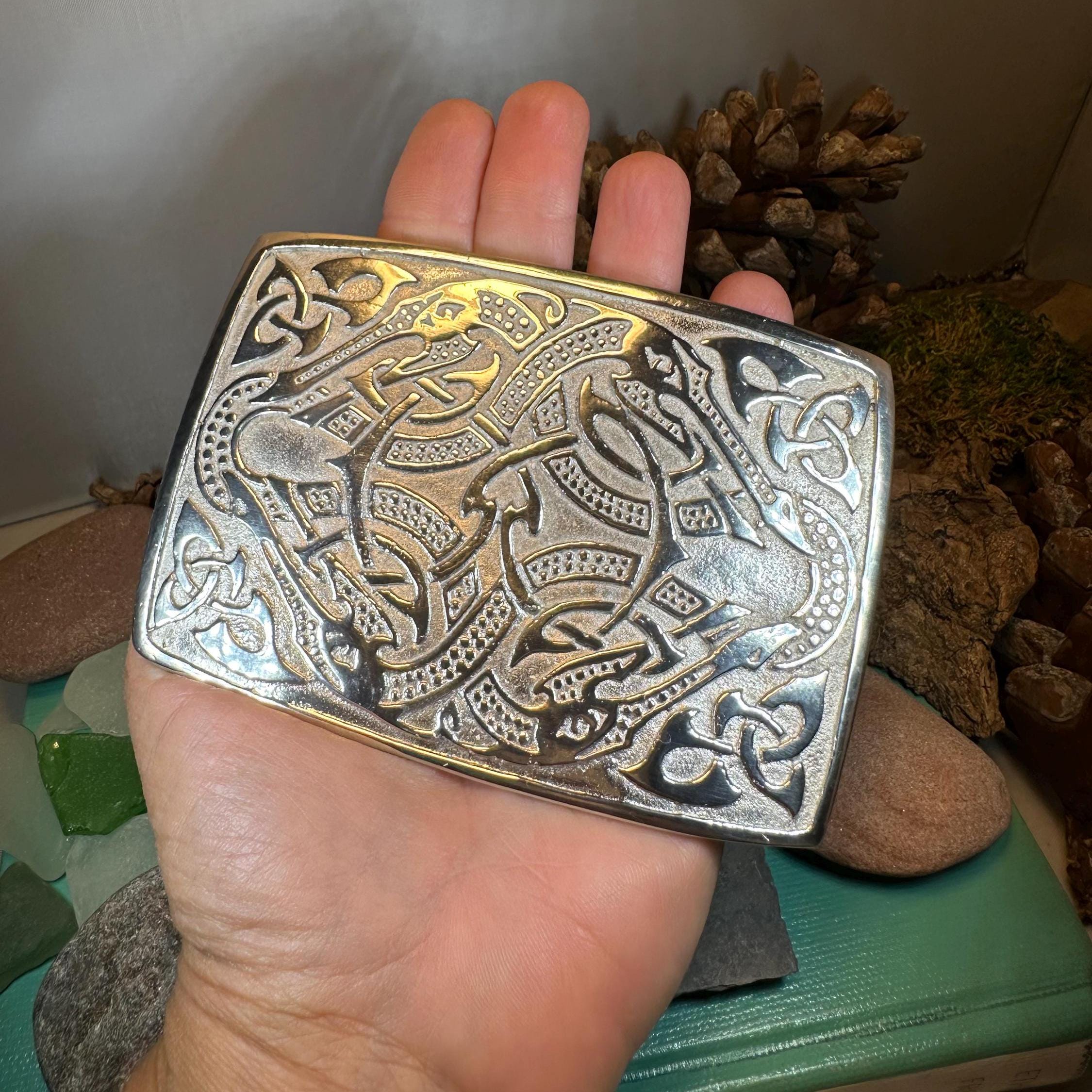Celtic Viking Kilt Belt Buckle - Handmade in Scotland