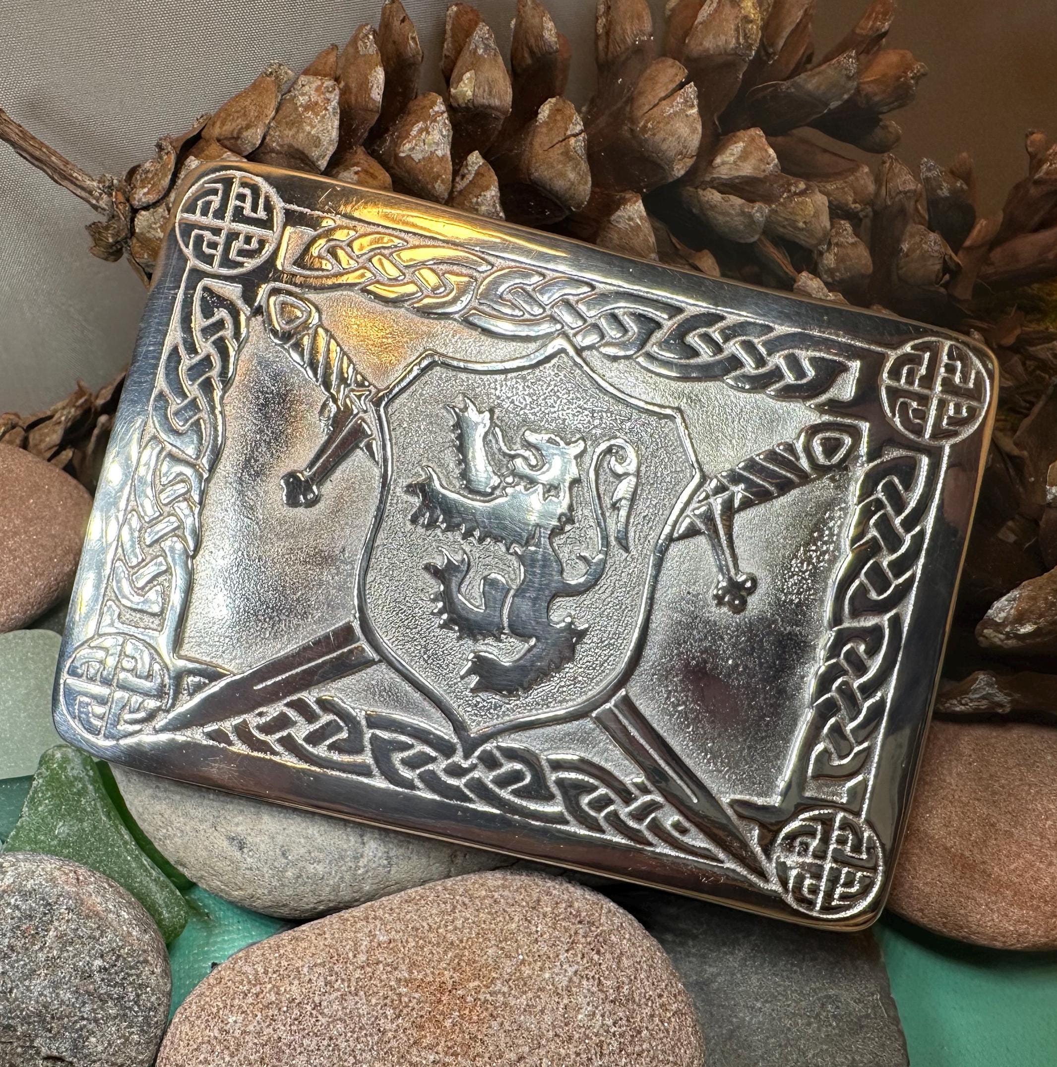 Celtic Lion Kilt Belt Buckle - Handmade in Scotland