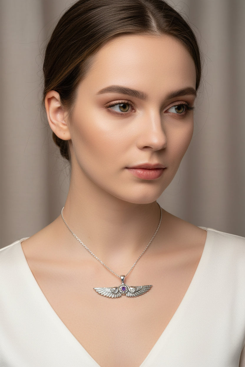 Winged Sun Egyptian Pendant