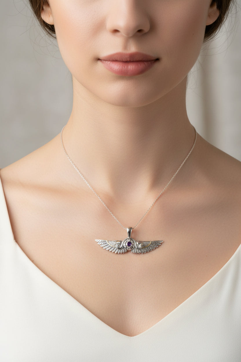 Winged Sun Egyptian Pendant