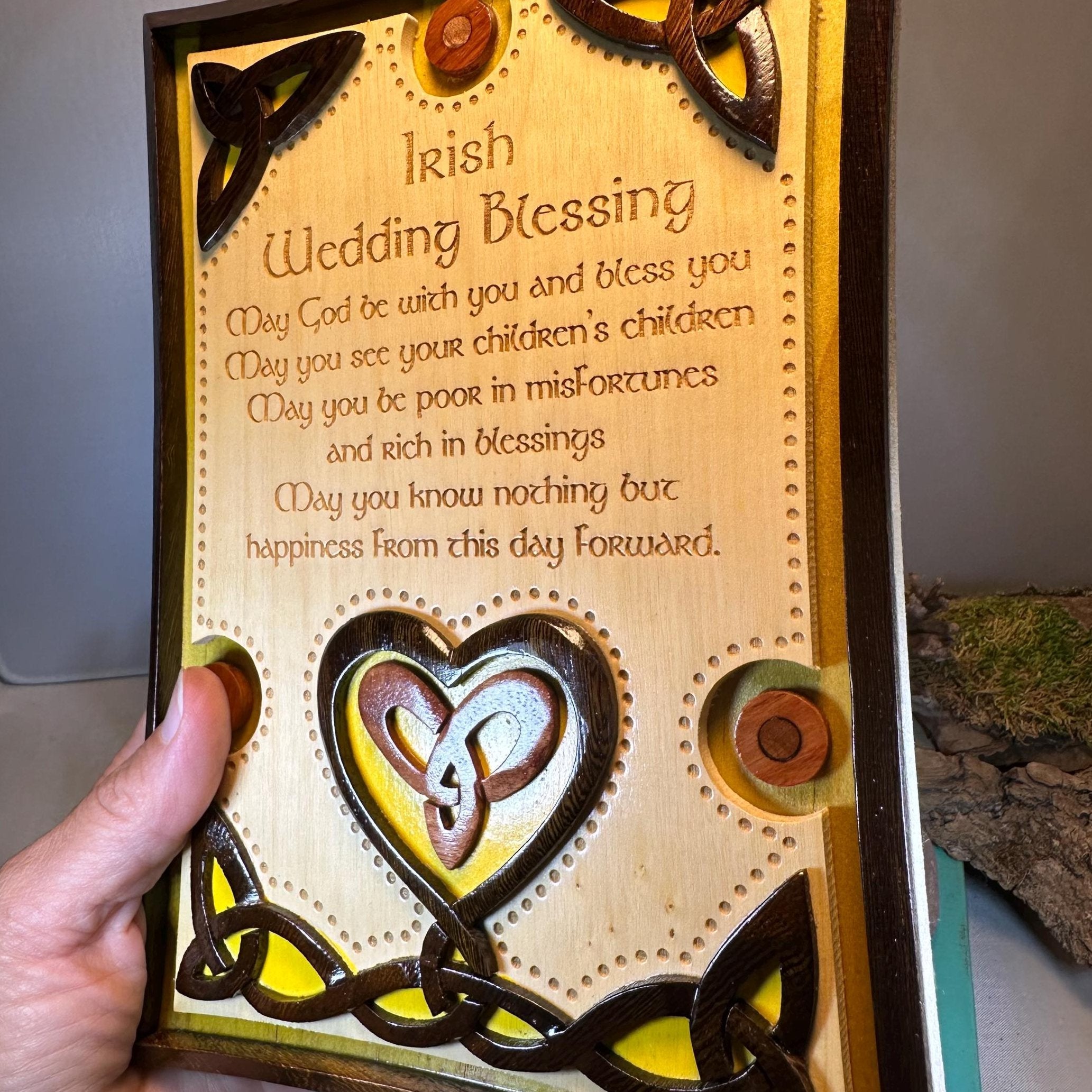 Wooden Irish Wedding Blessing Wall Plaque