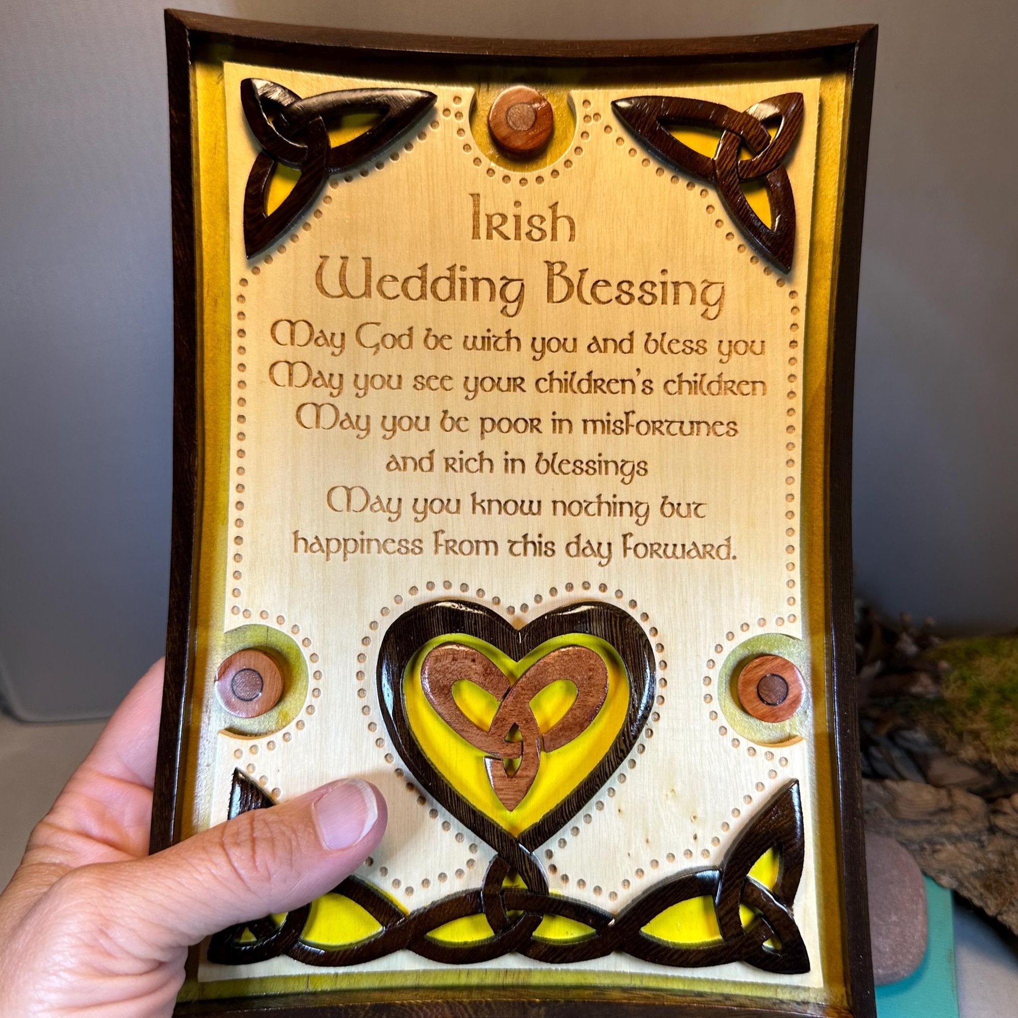 Wooden Irish Wedding Blessing Wall Plaque