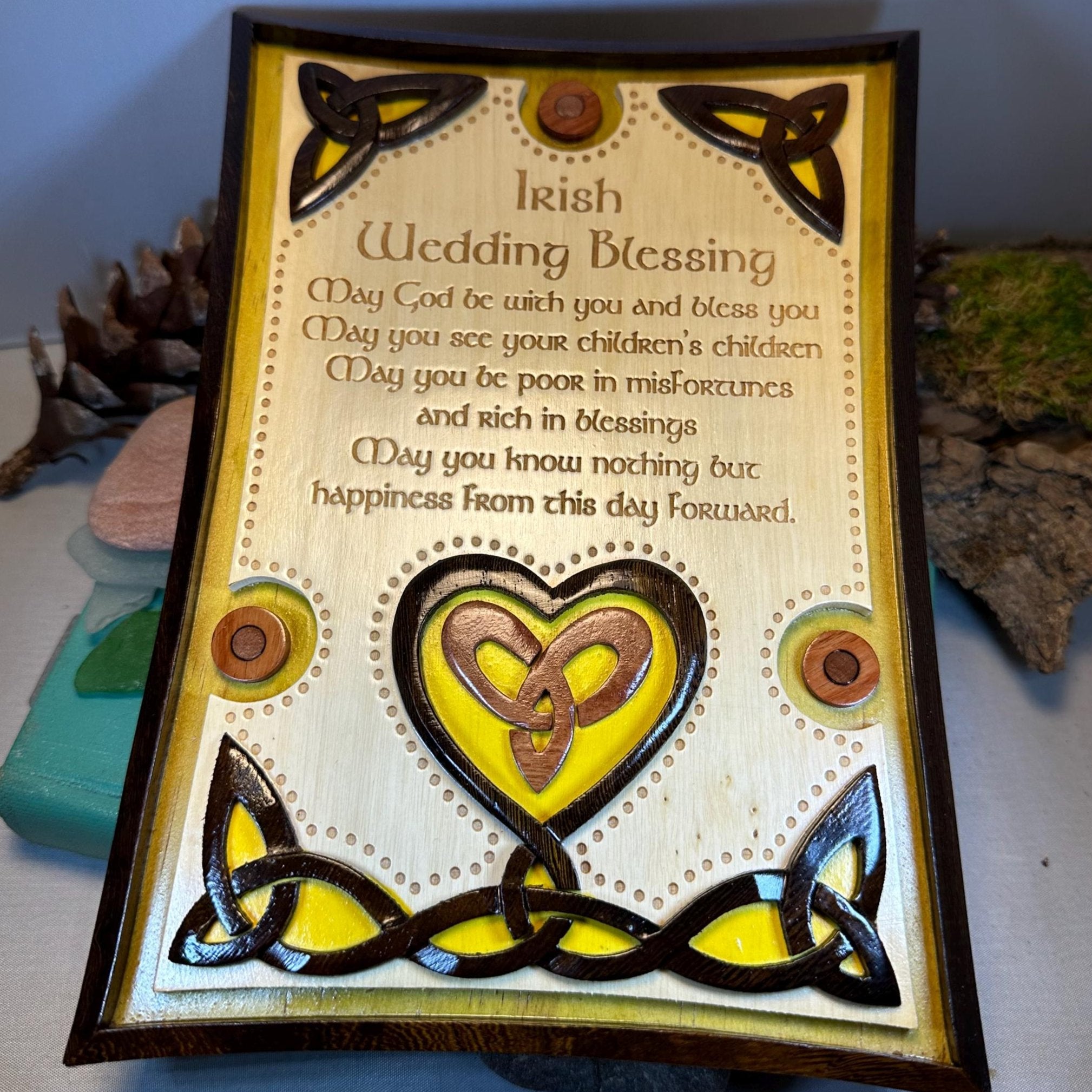 Wooden Irish Wedding Blessing Wall Plaque