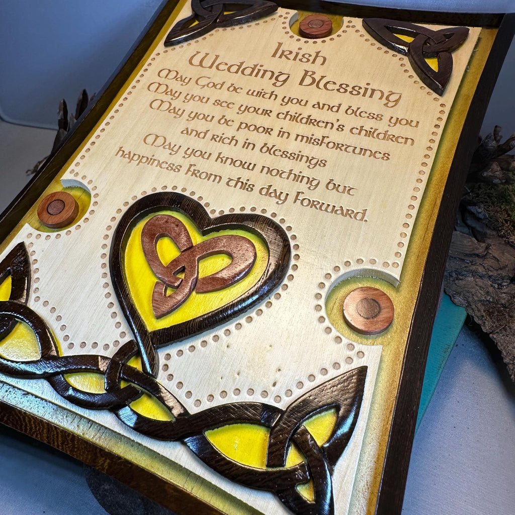 Wooden Irish Wedding Blessing Wall Plaque