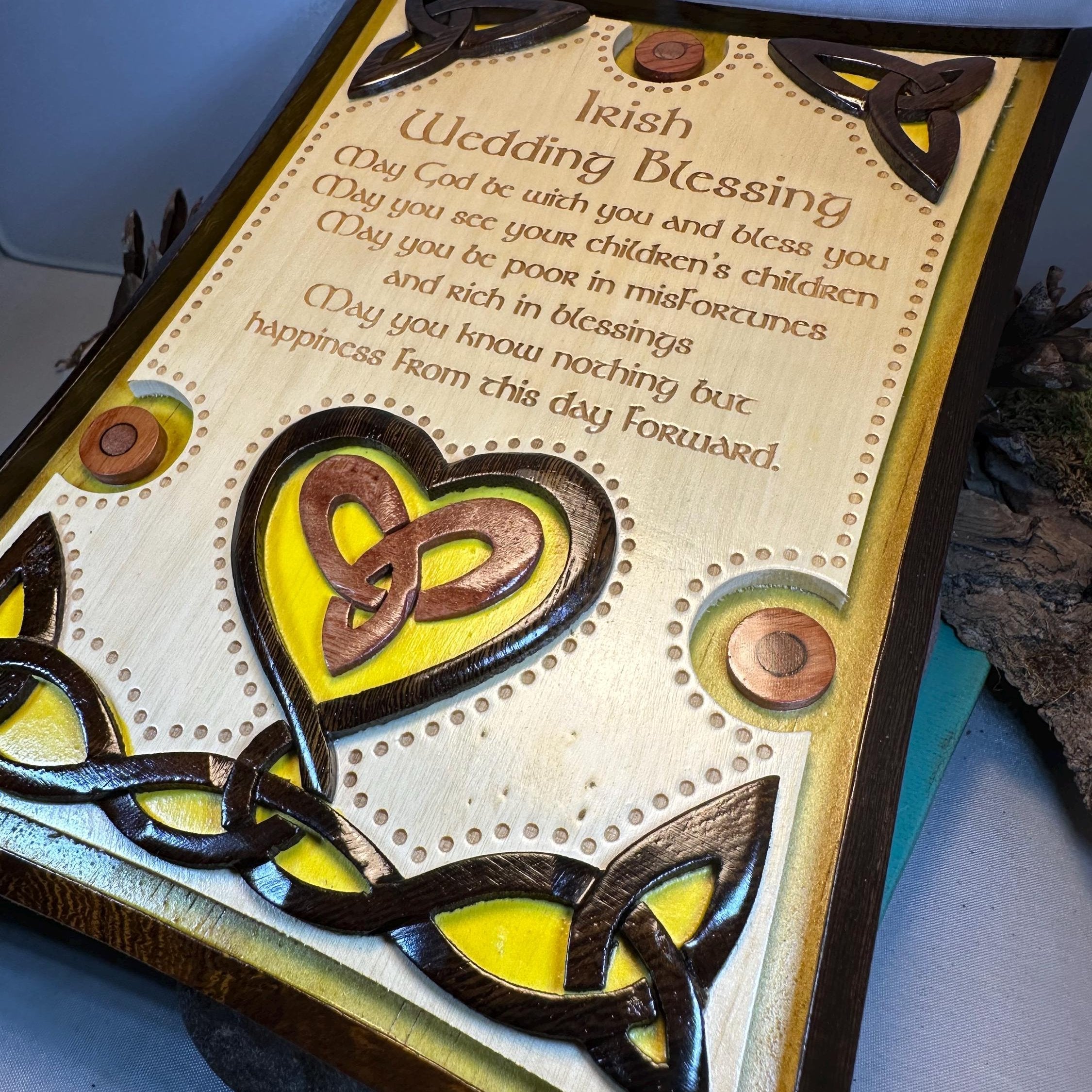 Wooden Irish Wedding Blessing Wall Plaque