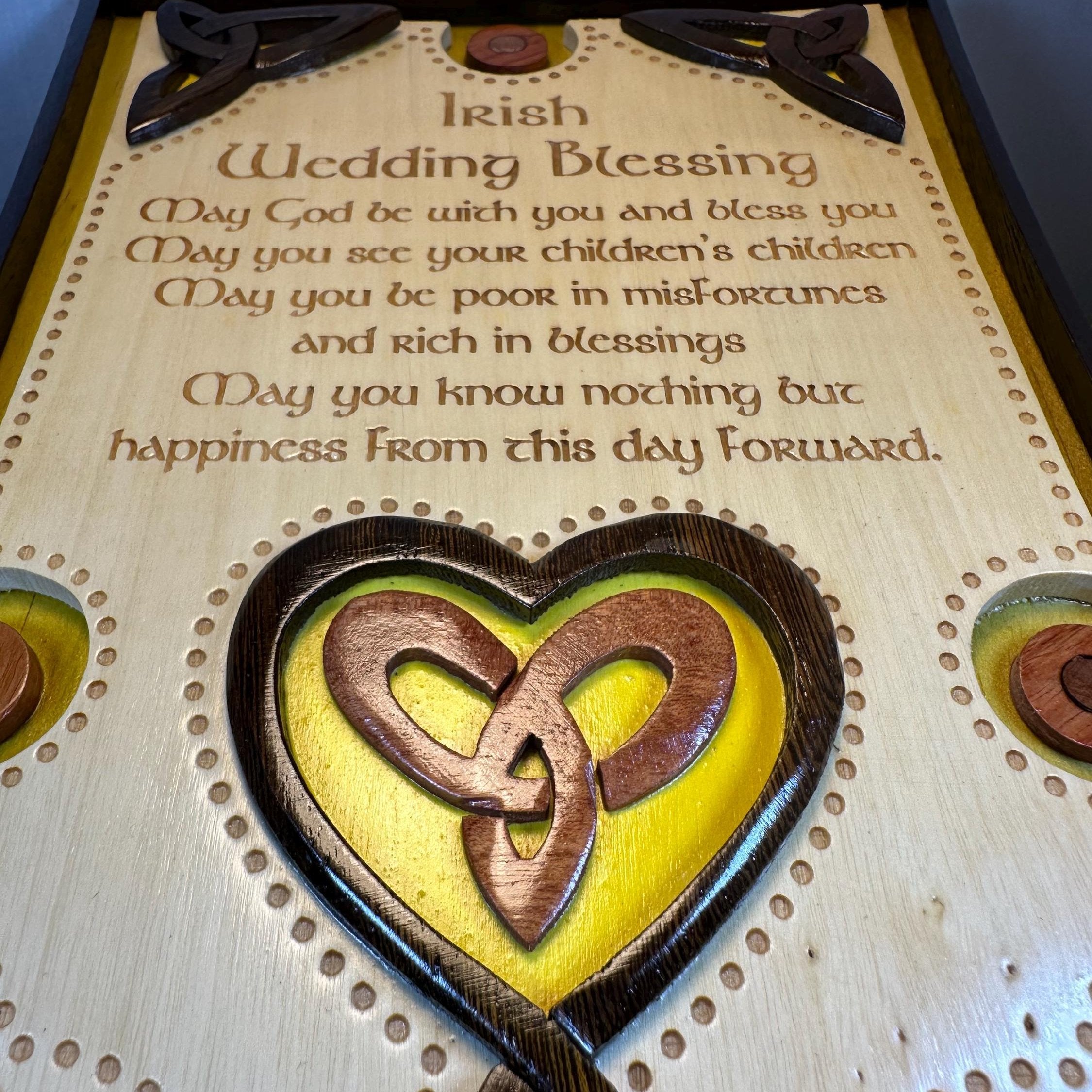 Wooden Irish Wedding Blessing Wall Plaque