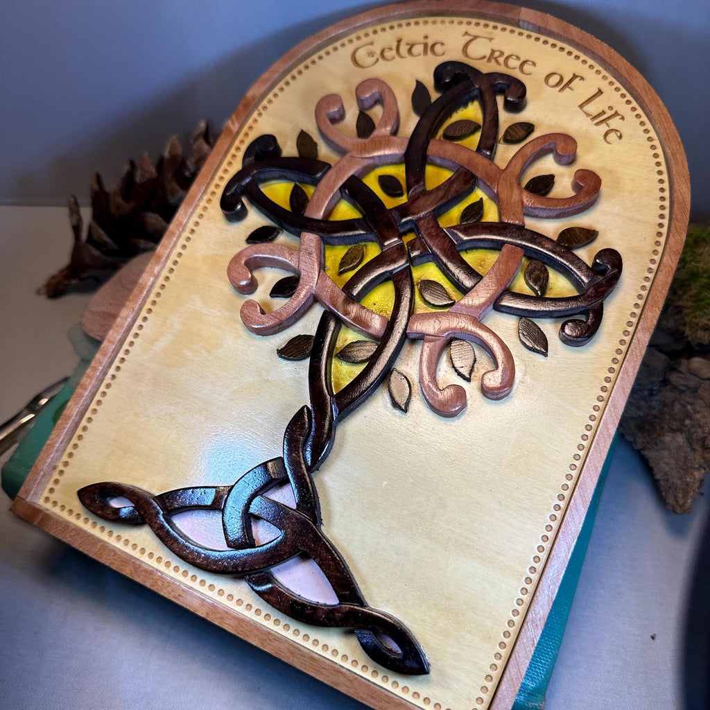 Wooden Celtic Tree of Life Wall Plaque
