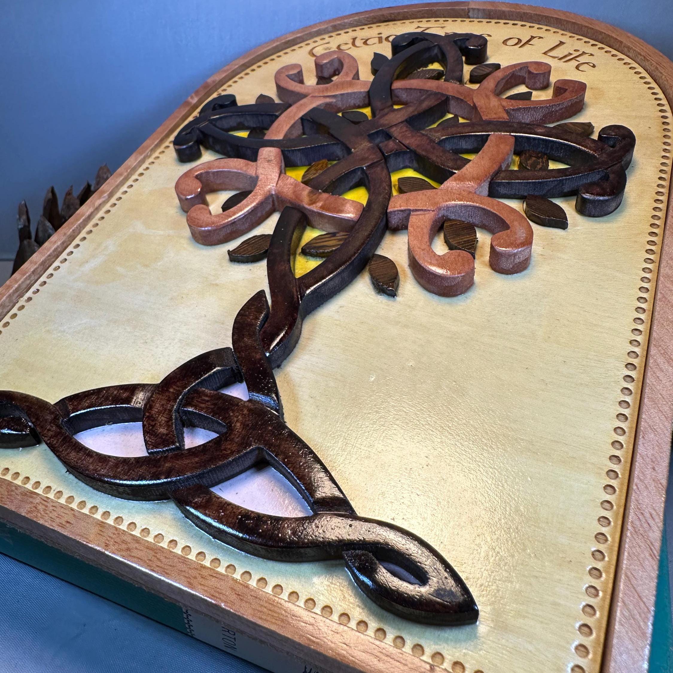 Wooden Celtic Tree of Life Wall Plaque