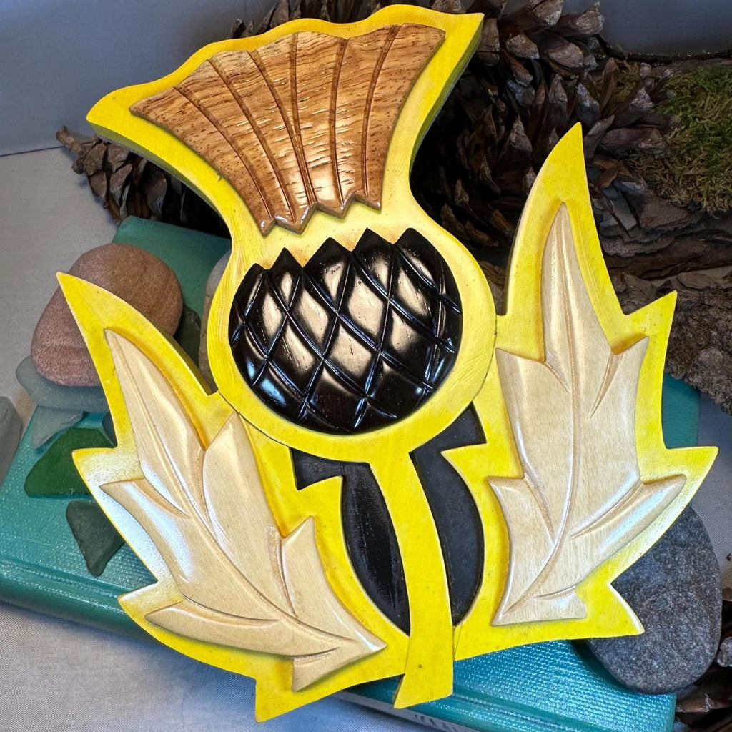 Wooden Scottish Thistle Wall Plaque