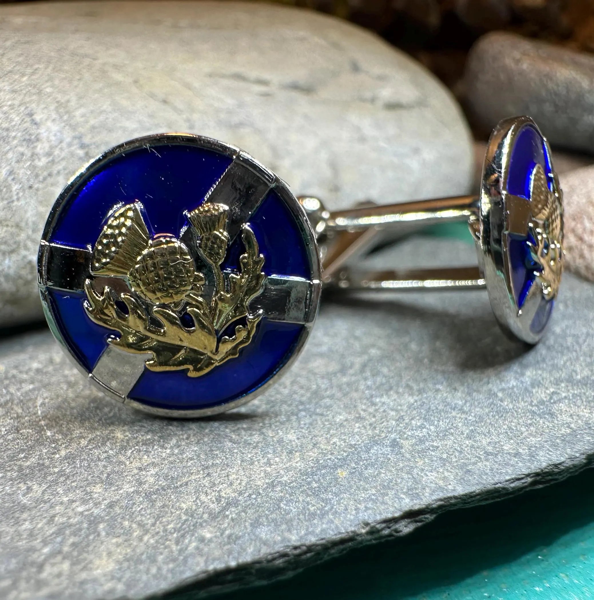 Saltire Thistle Cufflinks