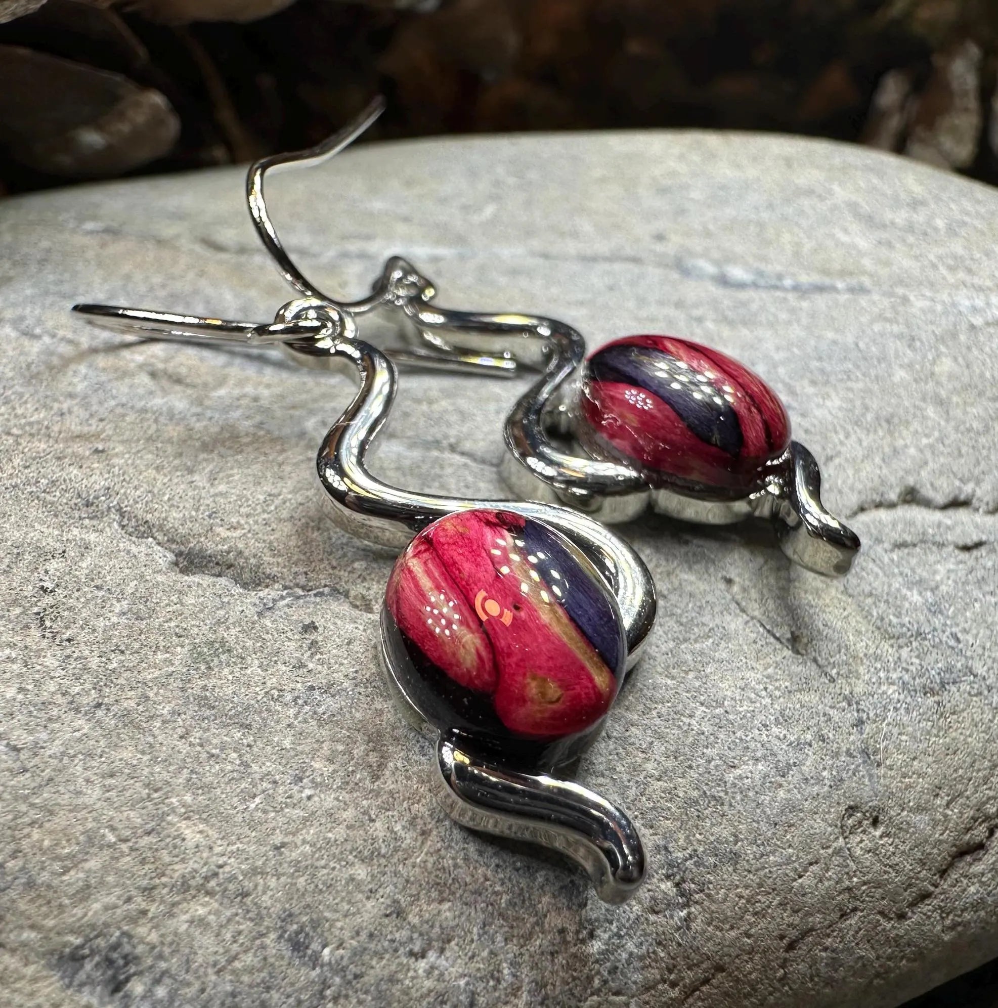 Heathergems Celtic Wiggle Earrings - Handmade in Scotland